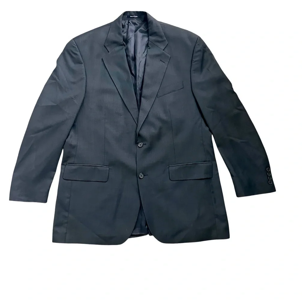 Ralph Lauren 44 Tall Navy Wool Cashmere Blazer Sport Coat 2 Button